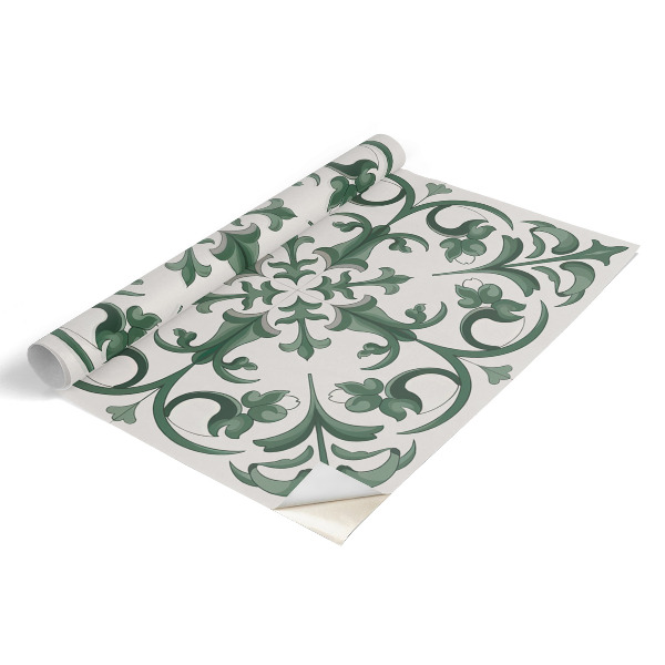 Folia samoprzylepna na meble Zielone ornamenty