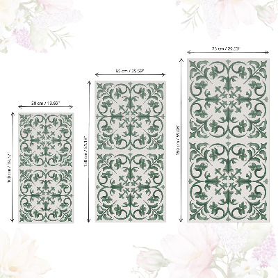 Folia samoprzylepna na meble Zielone ornamenty