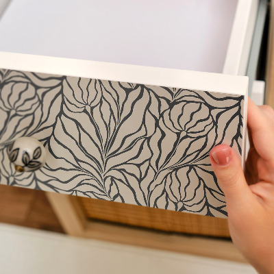 Nalepka na meble Liście kompozycja