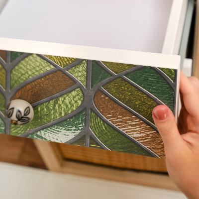 Nalepka na meble Witraż liście