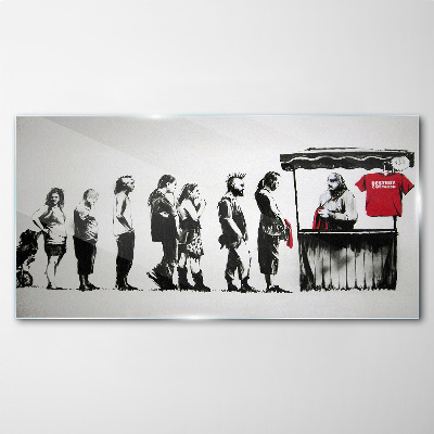 Obraz Szklany Festiwal Banksy