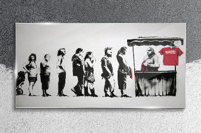 Obraz Szklany Festiwal Banksy