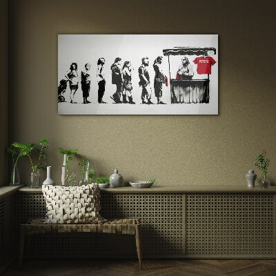 Obraz Szklany Festiwal Banksy