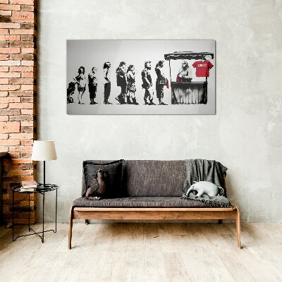 Obraz Szklany Festiwal Banksy