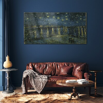 Obraz na Szkle Gwiaździsta noc Van Gogh