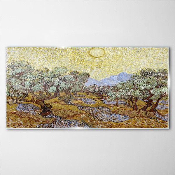Obraz na Szkle Słońce Las Van Gogh