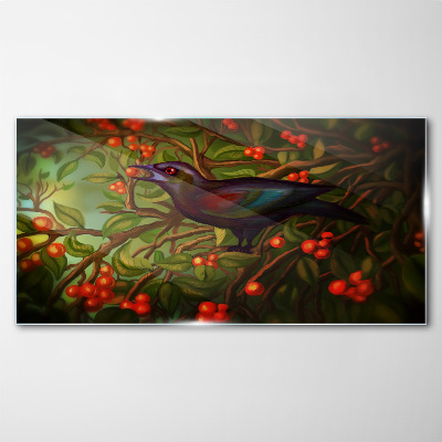 Obraz na Szkle gałęzie liście zwierzę ptak