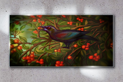 Obraz na Szkle gałęzie liście zwierzę ptak