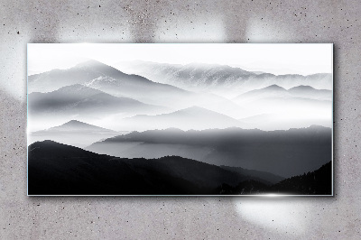 Obraz na Szkle Mglista panorama górska