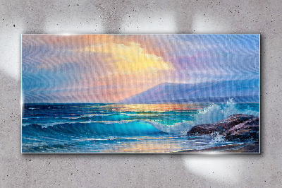 Obraz na Szkle Spokojny poranek nad oceanem