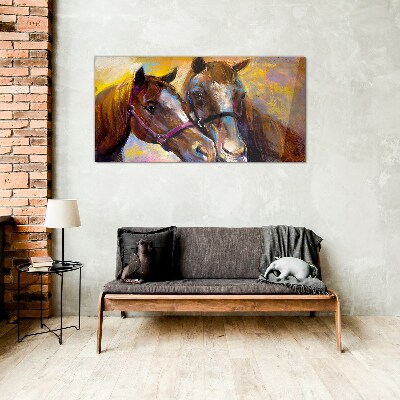 Obraz Szklany zwierzę konie