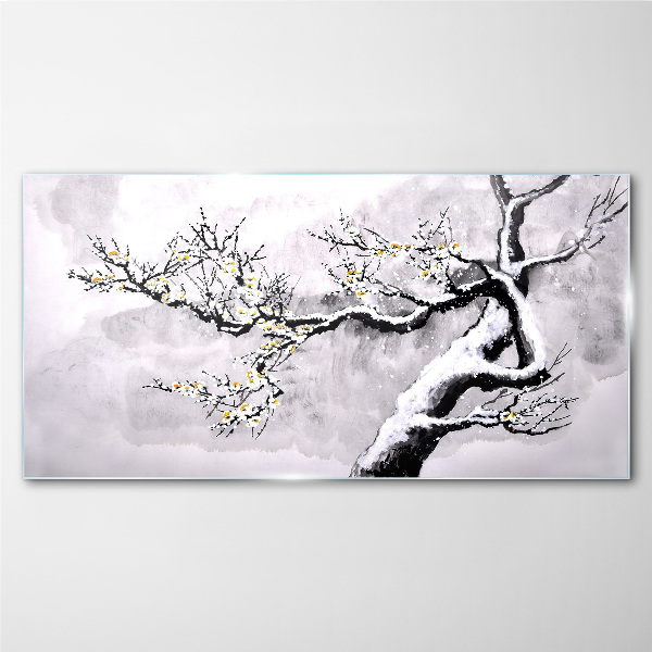 Obraz na Szkle zima śnieg drzewo gałęzie
