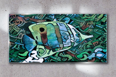 Obraz Szklany Abstrakcja Zwierzęta Ryby