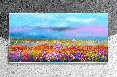 Obraz Szklany Abstrakcyjne Kwiaty