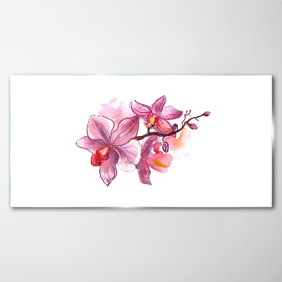 Obraz na Szkle Różowe orchidee na tle bieli