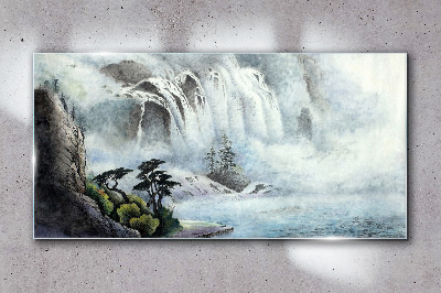 Obraz na Szkle rzeka woda wodospad drzewa