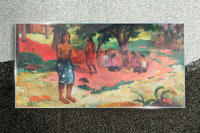 Obraz Szklany Szeptane słowa Gauguin