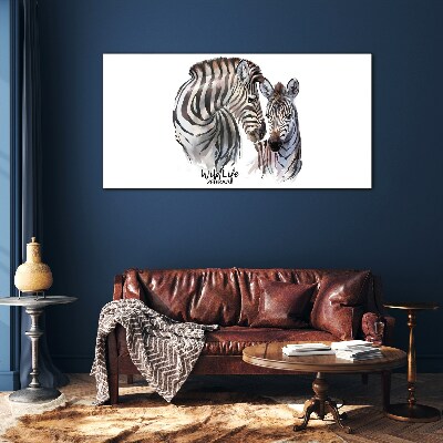 Obraz na Szkle Zebra w dzikiej naturze