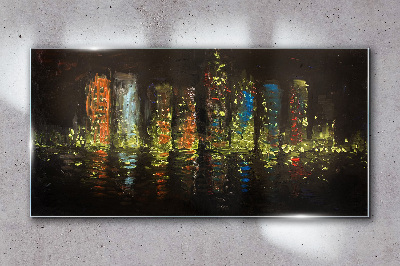 Obraz na Szkle Abstrakcja Miasto Światła