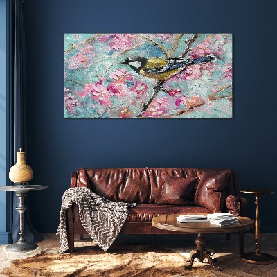 Obraz na Szkle kwiaty zwierzę ptak