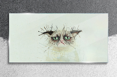 Obraz Szklany Akwarela Kot Zwierzę