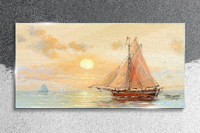 Obraz na Szkle łódź morze niebo