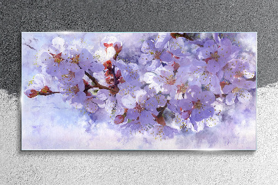 Obraz Szklany Malarstwo gałąź kwiaty