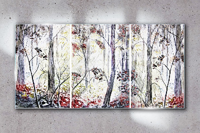Obraz Szklany Abstrakcja las Liście