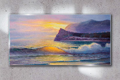 Obraz na Szkle wybrzeże zachód słońca