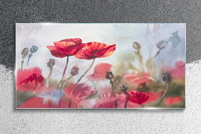 Obraz na Szkle kwiaty malarstwo