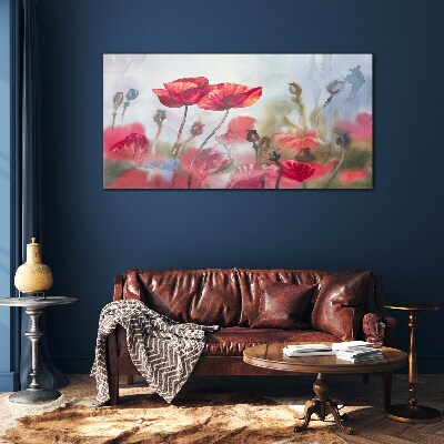 Obraz na Szkle kwiaty malarstwo