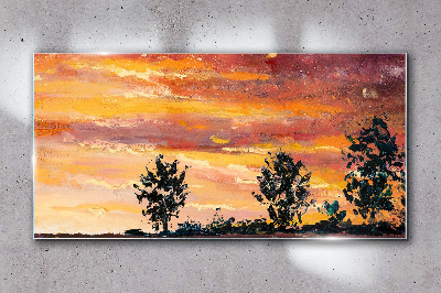 Obraz na Szkle Abstrakcja Drzewa niebo