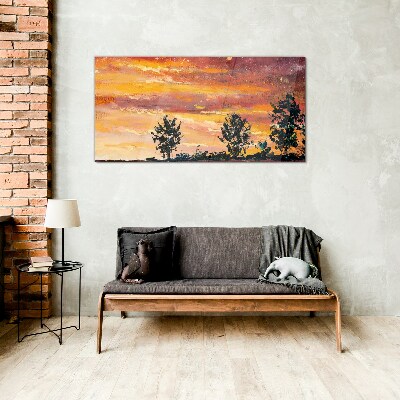 Obraz na Szkle Abstrakcja Drzewa niebo