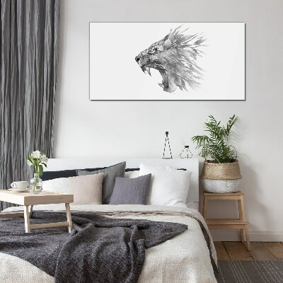 Obraz Szklany Rysunek zwierzę lew