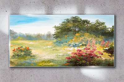 Obraz na Szkle las kwiaty krajobraz