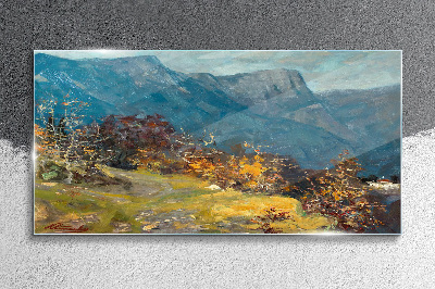 Obraz Szklany malarstwo przyroda góry