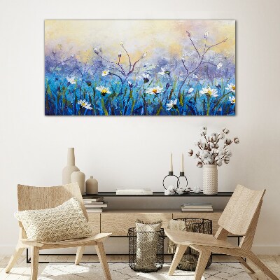 Obraz na Szkle malarstwo kwiaty