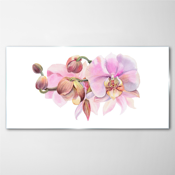 Obraz Szklany Akwarela kwiat orchidea