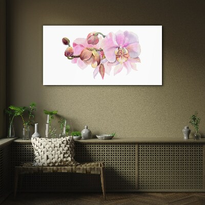 Obraz Szklany Akwarela kwiat orchidea
