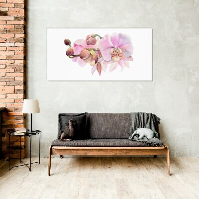 Obraz Szklany Orchidea w pastelowych odcieniach