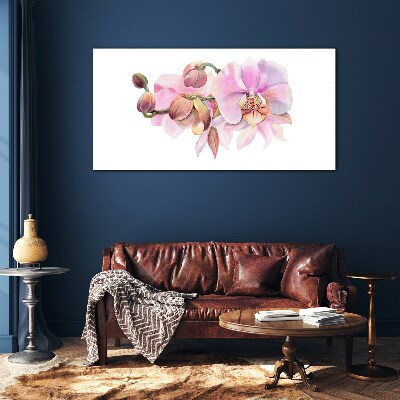 Obraz Szklany Orchidea w pastelowych odcieniach