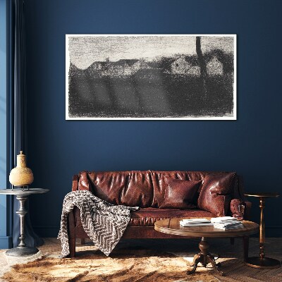 Obraz na Szkle Krajobraz domy Georges Seurat