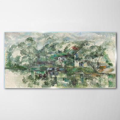 Obraz na Szkle At Waters Edge Cézanne