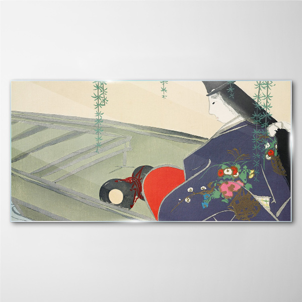 Obraz na Szkle Abstrakcja Kobiety Kimono