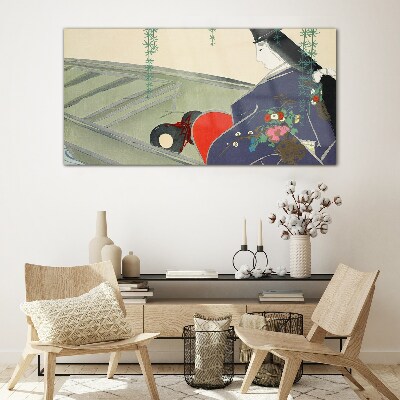 Obraz na Szkle Abstrakcja Kobiety Kimono