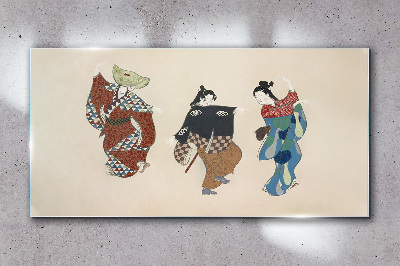 Obraz Szklany Azjatki Kobieta Kimono