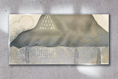 Obraz Szklany Abstrakcja Dom Słońce