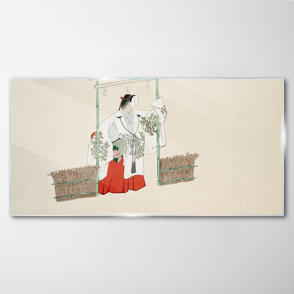 Obraz Szklany Azjatycki Tradycyjne Kimono