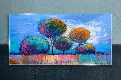 Obraz na Szkle Malarstwo abstrakcja drzewa