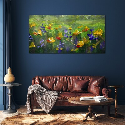 Obraz na Szkle malarstwo kwiaty